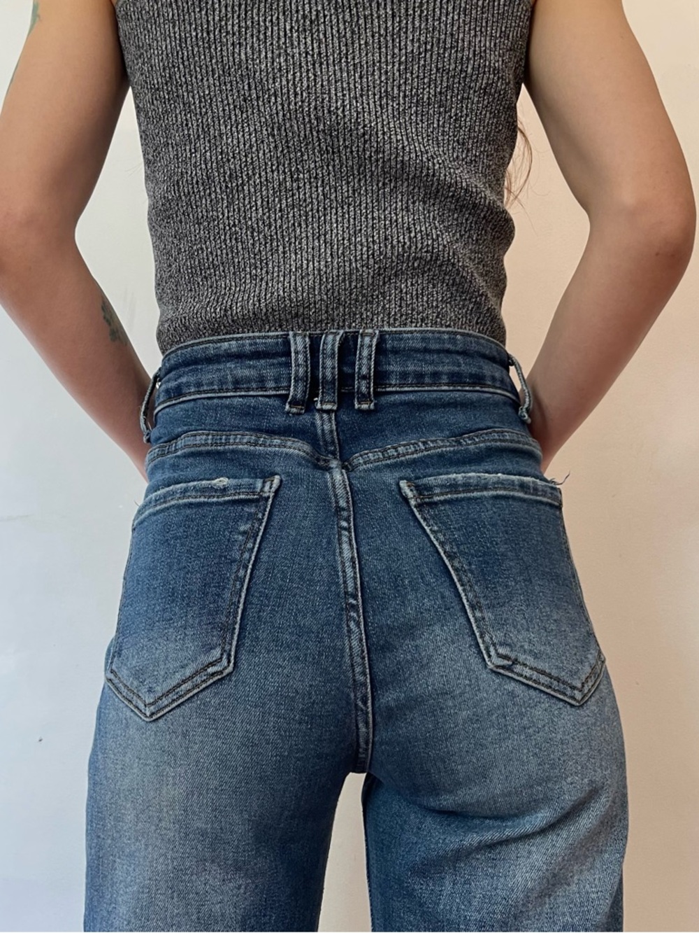 High-Rise Women's Blue Jeans